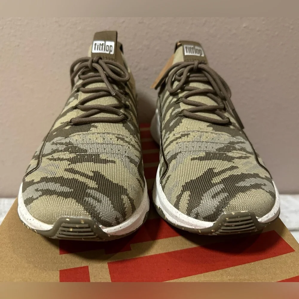 Fitflop Vitamin FF E01 Camo Knit Sports Sneakers  - NIB